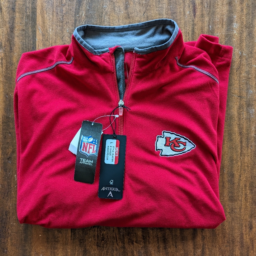 NWT Chiefs Quarter Zip Pullover